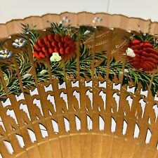 Vtg. Hand painted Bamboo? & Material Asian Fan picture