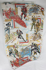 Vintage 1985 GI Joe Fitted Twin Bed Sheet 80s Cartoon All Over Print Hasbro picture