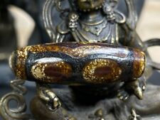 Tibetan Nepalese Himalayan Ancient agate Old Dzi Talisman 3 Eye Beads Amulet picture