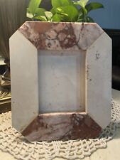 Tessellated Pink Marble picture frame from the 1970-80s  Outer 9 x 7 3/4 picture