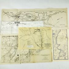 Lot of 6 Vintage 1930s-1960s Railroad Maps Chicago New Jersey Alaska Norfolk picture
