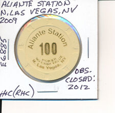 $100 CASINO CHIP -ALIANTE STATION N LAS VEGAS NV 2009 H&C(RHC) #E6885 OBS CL '12 picture