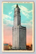 New York City NY, Woolworth Building, Vintage Postcard picture