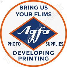 Agfa Photo Supplies Round Metal Sign 2 Sizes To Choose From picture
