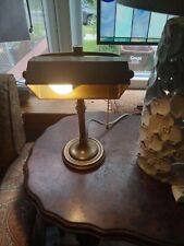 Vintage Herco Art Manufacturing Brass Desk Lamp Classic Bankers Lamp, New Wiring picture