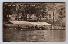 Fairlee VT-Vermont, Camp Aloha, Lake Morey, Antique, Vintage c1949 Postcard picture