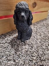 Vintage Black 4 1/2” FRENCH POODLE DOG Figurine  picture