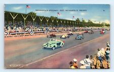 1937 Indianapolis Speedway Indianapolis IN Linen Postcard Posted 1939 picture