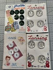Lot of 18 Vintage Buttons All on Original Cards All Made In USA. 4 Are Pearl picture