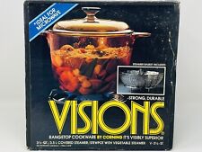 NOS Corning Ware Visions Amber Covered Steamer Stew Stock Pot 3.5 QT Sealed picture