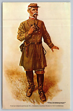 The Artilleryman, Solider Painting, Antique, Vintage Postcard picture