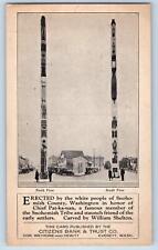 Everett Washington WA Postcard  North View And South View Tiki Tower c1920's picture
