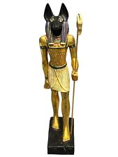 Vintage Egyptian Anubis Carved God Sculpture Statue Signed W T 91 AGI? 11