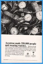 1966 Bulova Accutron Men's Wristwatch People Quit Wearing Watches Photo Ad picture