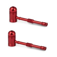 New 2 Pack Metal Smoking Pipe w/Lid Tobacco Pipe Metal pipe ALL METAL Pipes Red picture