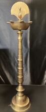 brass peacock oil lamp 38” tall  picture