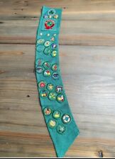 1940s - 50s Girl Scout Badge Sash Many Badges And Pins Vintage picture