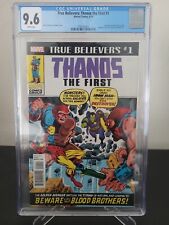 TRUE BELIEVERS: THANOS THE FIRST #1 CGC 9.6 GRADED 2018 IRON MAN #55 1ST THANOS picture