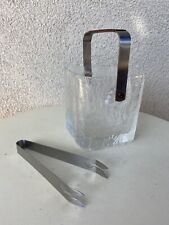 Vinage modern small square glacier ice glass bucket tongs  picture