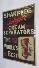 Rare Original Antique Sharples Tubular Cream Separators 10x14 Tin Sign NOT Repro picture