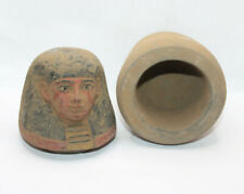 PHARAONIC ANCIENT EGYPTIAN ANTIQUE ISIS CANOPIC Jar Mummification EGYCOM picture