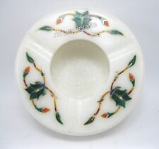 4 Inches Malachite Stone Inlay Work Ash Tray Marble Cigar Holder with Royal Look picture
