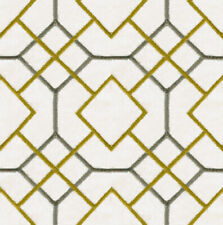 Kravet Embroidered Geometric Trellis Fabric- Stinard / Chartreuse 3 yd 32799-311 picture