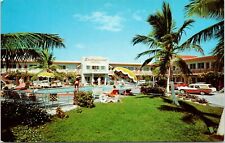 Key West FL SOUTHERNMOST MOTEL Swimming Pool Classic Cars Florida Postcard 912 picture