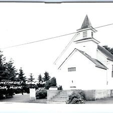c1950s McGregor, Minn RPPC First Methodist Church Real Photo PC MN Vtg A112 picture