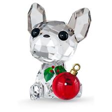 Swarovski Holiday Cheers French Bulldog Crystal Figurine Collectible 5625662 picture