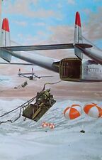 USAF, C-119 large Postcard, Military Dropping Equipment, 8in x 5in picture