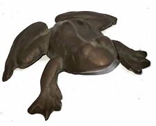 Antique Brass Frog Paperweight Fengshui Figure Figurine Sculpture Collectible picture