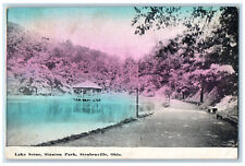 1911 Lake Scene Stanton Park Steubenville OH Holidays Cove WV Postcard picture