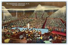 1950 Interior Crowd Amphitheatre Chautauqua New York NY Vintage Antique Postcard picture