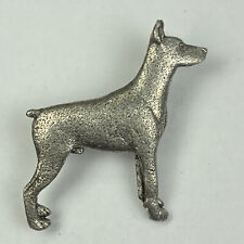 1994 Vintage Doberman Pincher Dog GG Harris Fine Pewter #459 Hat Pin Lapel Pin picture
