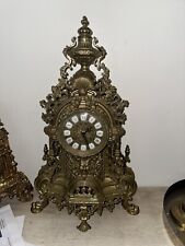 Vintage Imperial Franz Hermle Brevettato Italy Solid Brass Mantle Clock picture
