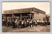Binger OK-Oklahoma, RPPC:  General Merchandise Store, Vintage c1909 Postcard picture