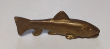 Vintage Riverside Brass SALMON Fish Figurine Paperweight-Made in Canada picture