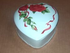 Trinket Box Teleflora Brand Heart Shaped Ceramic 1984 Roses picture