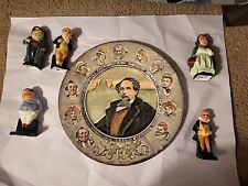 Royal Doulton Charles Dickens Collectible Plate And Figurines. picture