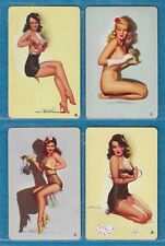 4 Earl MacPherson Vintage Strip Poker Playing Pinup Cards  1940's Mint & NMint picture