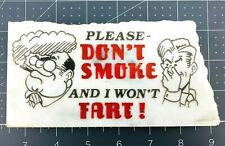 Vintage 1985 MSR Imports Marble Desk Sign - Please Don't Smoke I Won't Fart  *Qc picture