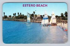 Ensenada Mexico, Estero Beach Hotel, Sailboats, Advertising, Vintage Postcard picture