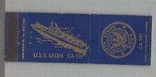 Matchbook Cover - US Navy Ship - USS Salem CA-139 picture