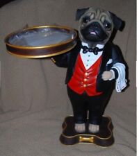Danbury Mint Collectables Pug: Pug Butler Statue picture