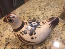 Tonala Mexican Folk Art Design Hand Painted Pottery Dove Bird Figurine picture