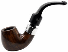 Peterson Deluxe System 'Dark' Silver Mounted Medium Bent Billiard Pipe (20s-b) picture