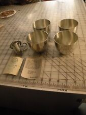 4 Kirk Stieff Pewter Thomas Jefferson Memorial Cups P50 Small Silver Set picture