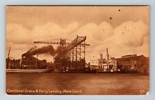 Mare Island CA-California, Cantilever Crane & Ferry Landing, Vintage Postcard picture