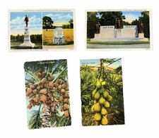 Lot of Four Vintage Post Cards. Unmarked. Two Florida And Two Civil War Monument picture